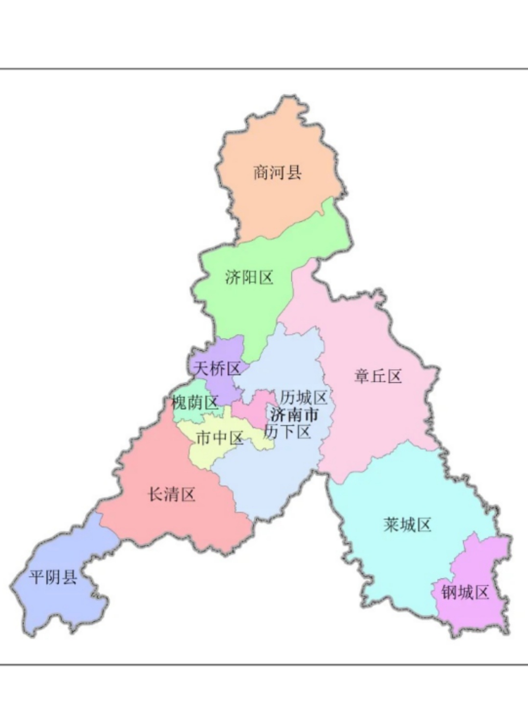 濟南市最新區(qū)域劃分圖，城市探索之旅啟程